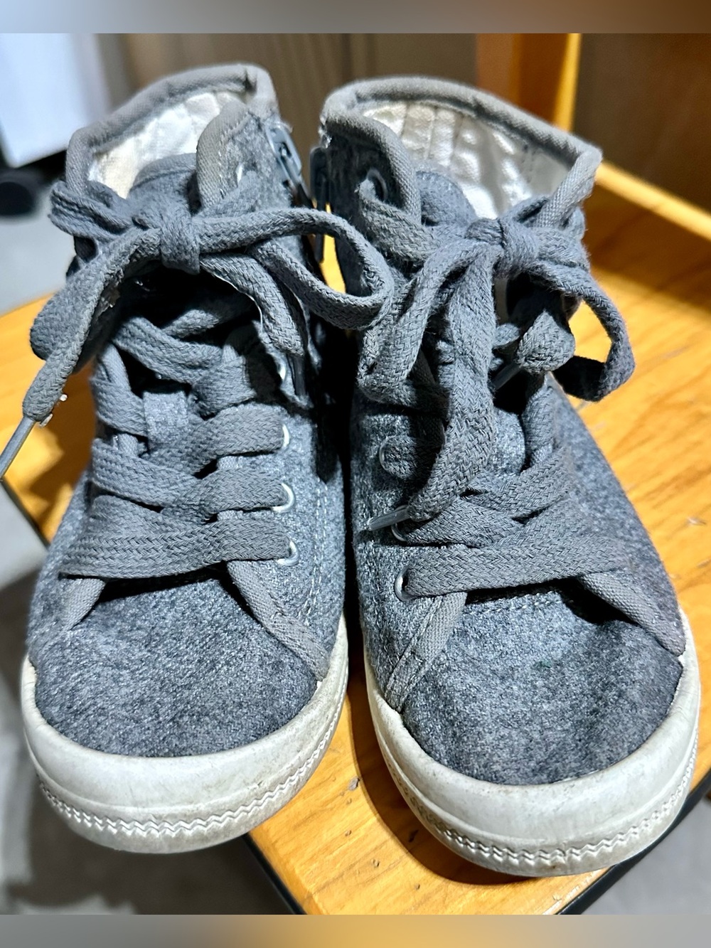 Kids Gray High-Top Canvas Roxy Sneakers